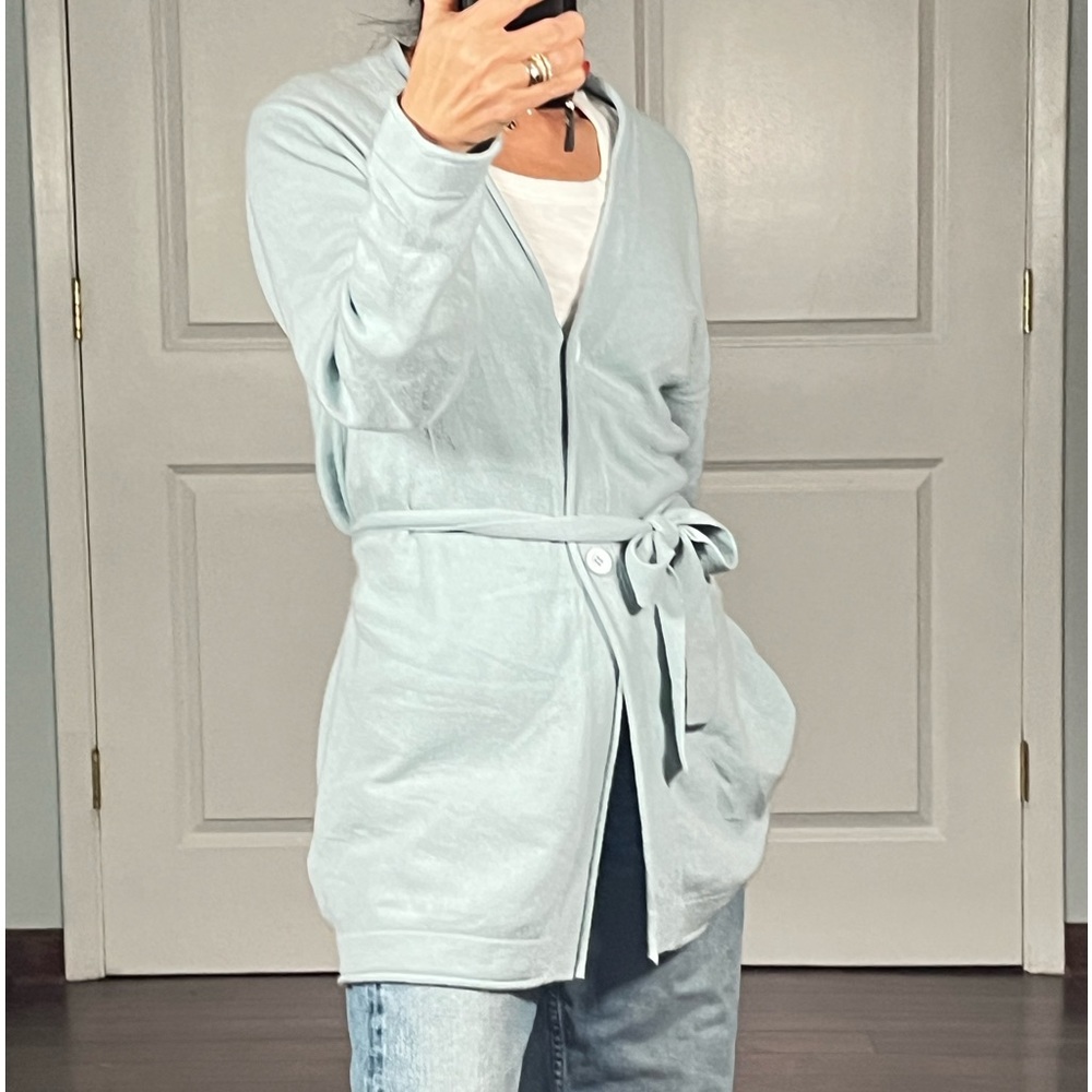 Cashmere Boutique 100% cashmere longline cardigan self tie sweater size … - Picture 2 of 12